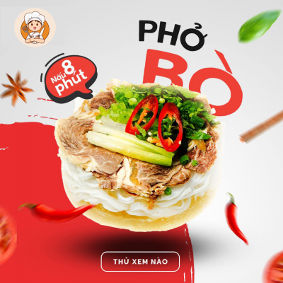 Phở bò đông lạnh  
